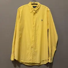 ラルフローレン　ボタンダウンシャツ　コーデュロイ　イエロー