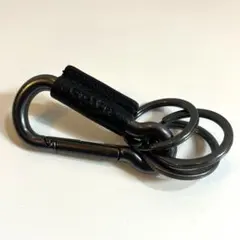 【美品】COACH カラビナ キーホルダー レザー メタルブラック