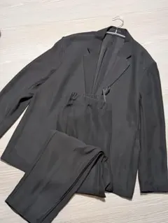 ブラック カジュアルスーツ シングル　GU　セットアップ