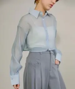 SELECT MOCA ショート丈シアーシャツ