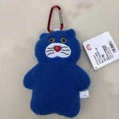 mojojojo 青 猫　ぬいぐるみ カラビナ付き