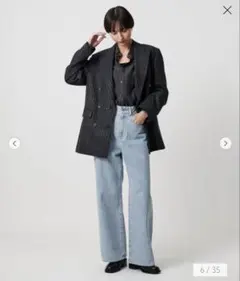 UNITED ARROWSルーズシルエット ストレートデニムパンツ 34のサムネイル
