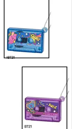 BT21 ガチャ カセットテープ キーホルダー　COOKY＆KOYA