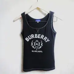 最終★BURBERRY ラメ入 ダメージ加工 ロゴプリント タンクトップ 38