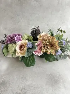 造花アレンジメント 紫 ピンク 約30cm