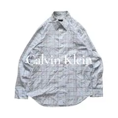 Calvin Klein オーバーサイズ 薄手 チェックシャツ XL
