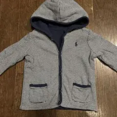 ストライプ フード付き トレーナー