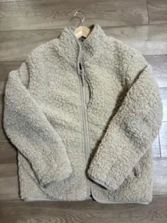 ZARA ベージュ フリースジャケット ジップアップ
