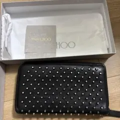 Jimmy Choo スタッズ付き長財布 ブラックのサムネイル