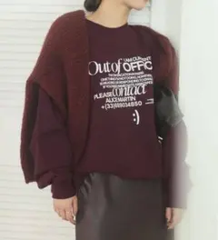 slobeiena RUSSEL×LOUNA ロゴスウェット