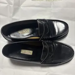 HARUTA ローファー／ブラック　ブラックレザーシューズ 24EEE