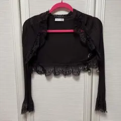 ALLUREVILLE レーストリム リブボレロ ダークブラウンのサムネイル