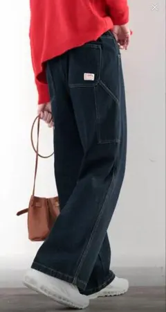 JaVa ワイドデニム ワンウォッシュ インディゴ　Sサイズ
