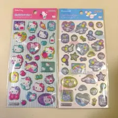 ポップデコパーティー シール 2枚セット ハローキティ シナモロール