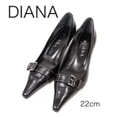 E5657-m2◾️ダイアナ　レザーパンプスポンテッドトゥ キトゥンヒール