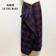 未使用 LE CIEL BLEU ルシェルブルー チェック スカート 38のサムネイル
