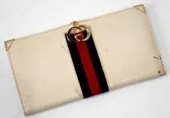 GUCCI グッチ シェリーライン 長財布 ホワイト レザー 長札入れ