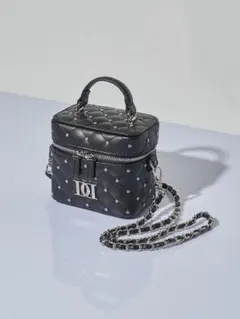 Darich キルティングビジュースクエアミニバッグ BLK