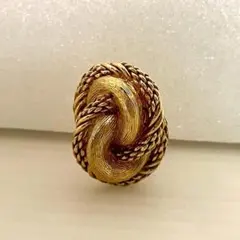 Christian Dior ディオール イヤリング 片方 ロープ調 ゴールド