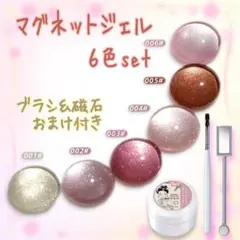 6色セット　ピンク　マグネットジェル マグネットネイル【PNM06】4