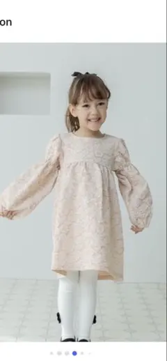 ペアマノン　ジャガードワンピース　130