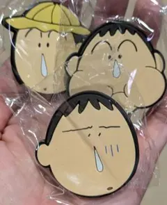 クレヨンしんちゃん カプセルトイ 3個セット ラバークリップ
