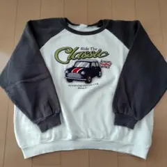 BREEZE クラシックカー刺繍裏起毛トレーナー 150