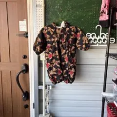 №14クマ柄 中綿ロンパース 90cm