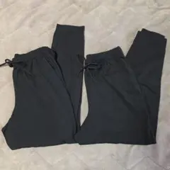 GU ドライストレッチジョガーパンツ M 黒ブラック 2点セット
