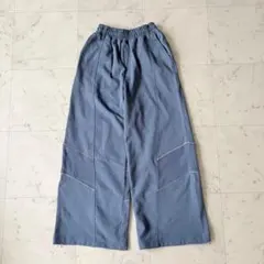 ページボーイ スウェットパンツ 切替ワイド バギー ウエストゴム オーバーサイズ
