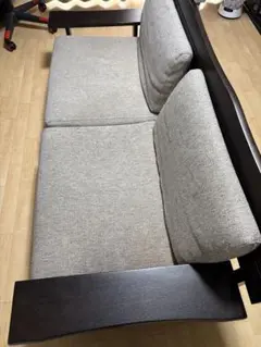 ニトリ3人用ソファ布張りアカツキ廃盤品ダークブラウン