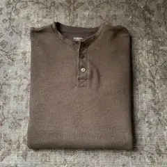 00s サーマル ヘンリーネック ロンＴ グランジ Y2K ドッキング 古着