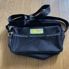 ns様専用LOVE toxicメッシュポケット付き黒ショルダーバッグ中古