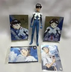 エヴァンゲリオン 碇シンジ ウエハースカード4枚 ＆ フィギュア1体