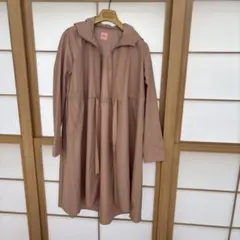 美品】チャコット ストレッチAラインコート ゆったりサイズ 黒