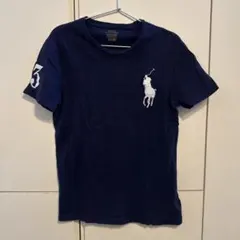 ポロ馬刺繍 ネイビー Tシャツ 3