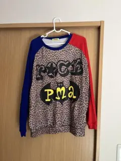 PMA ヒョウ柄 カラーブロック 長袖トップス
