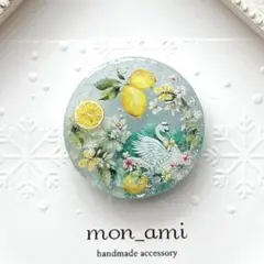 レジン ドライフラワー 春の花と白鳥のヘアゴム - メルカリ