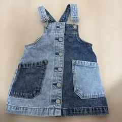 GAP バイカラー デニム ジャンパースカート