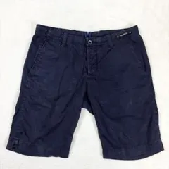 PT BERMUDA BRITCHINO ショートパンツ M ネイビー 製品染めのサムネイル