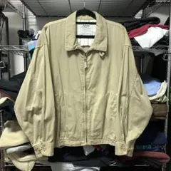 90s US古着 短丈 スイングトップ ハリントンジャケット コットン ベージュ
