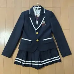 ネイビー ブレザー スカート シャツ セット