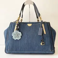 【極美品】COACH ドリーマー トートバッグ デニム ローズ A4