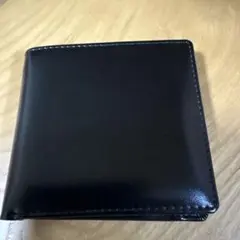 二つ折り財布 ブラック×ブラウン バイカラー