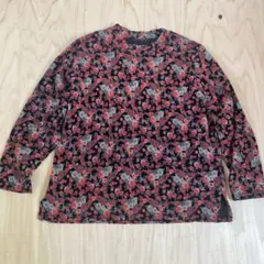 花柄 長袖カットソー