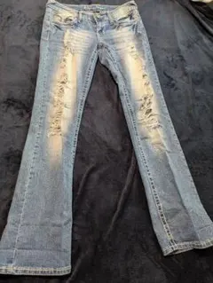 Ariya Jeans ダメージ加工 デニムパンツ 7/8