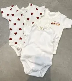 ロンパース 前開き 肌着70 3枚セット ハート zara