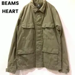 BEAMS HEART ビームスハート ミリタリージャケット カーキ