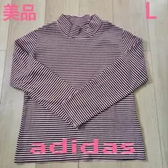 adidas モックネック　総柄　ゴルフウェア