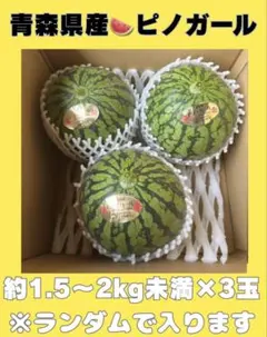 訳あり★青森県産 ピノガール 小玉スイカ 3玉のサムネイル